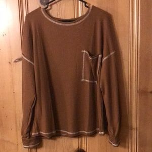Doublju XL Chocolate/Tan Boutique Top